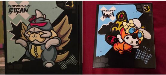 Hello kitty x godzilla mcdonalds toy #4 and #3