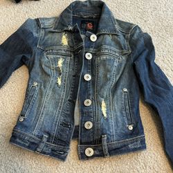 G by Guess Girls Distressed Blue Jean Jacket