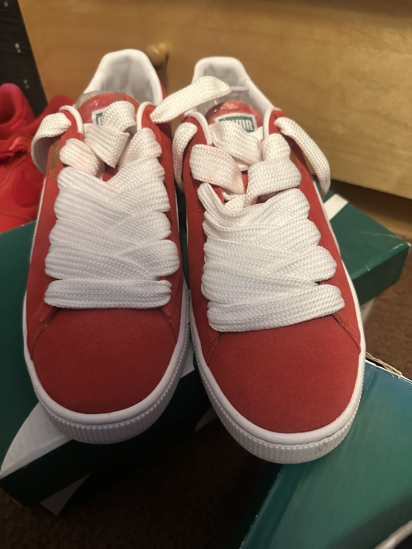 Red Suede Puma New!!