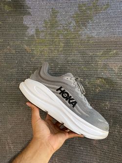 HOKA Bondi 9 Men's Athletic Running Shoes in Galactic Grey/Stellar Grey