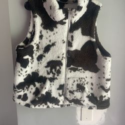 Cow Print Vest