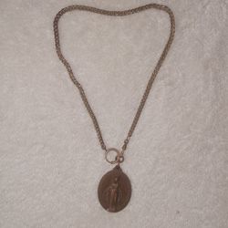 Vintage 1830 Bronze Medal Of  O Mary Conceived Without Sin