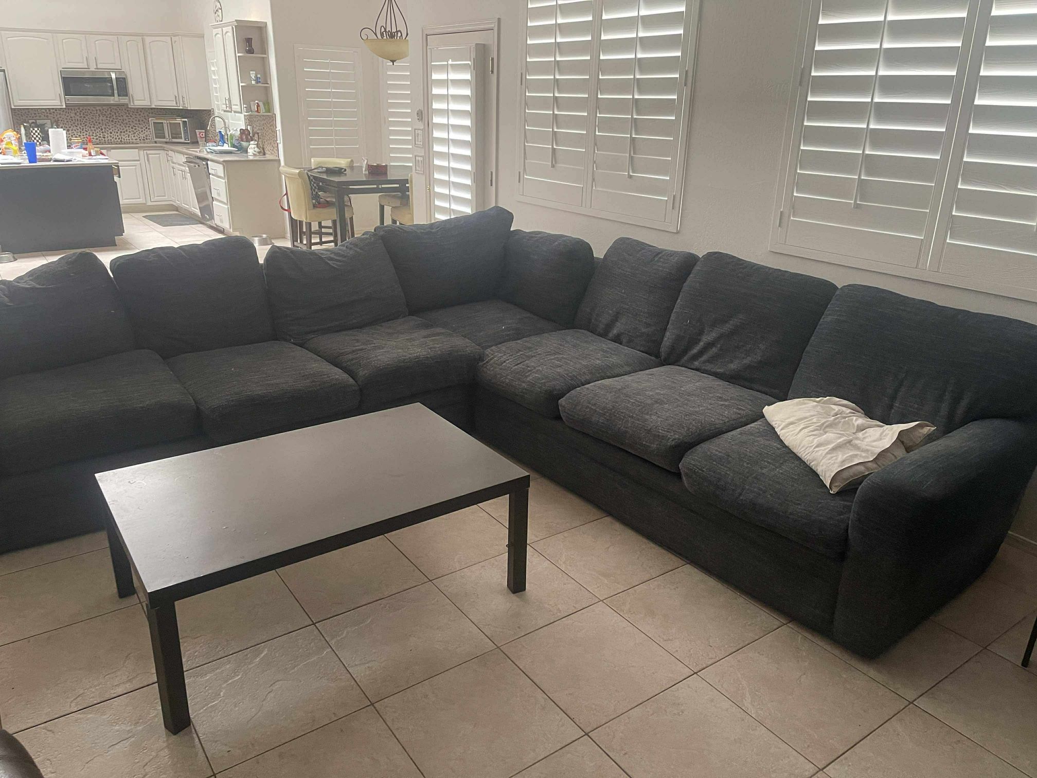 Large Seven Seat Sectional Sofa 