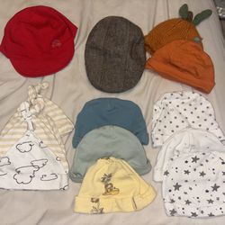 Baby Bundle 14 Caps – Newborn to 6 Months (Knit, Cotton, Seasonal)
