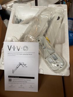 VIVO White Pneumatic Arm Single Laptop Wall Mount