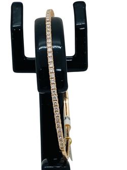 14K Rose Gold Round Diamond Bangle Bracelet | .40 TCW | Size 8 | 6.3g