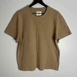 Buck Mason Field-Spec Cotton Heavy T Shirt Mens Large Brown Tan Boxy Fit