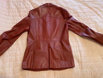LEATHER JACKET BURGUNDY