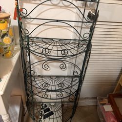 vintage metal plant stand 