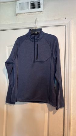 Men’s Descente blue 3/4 zip pullover Small