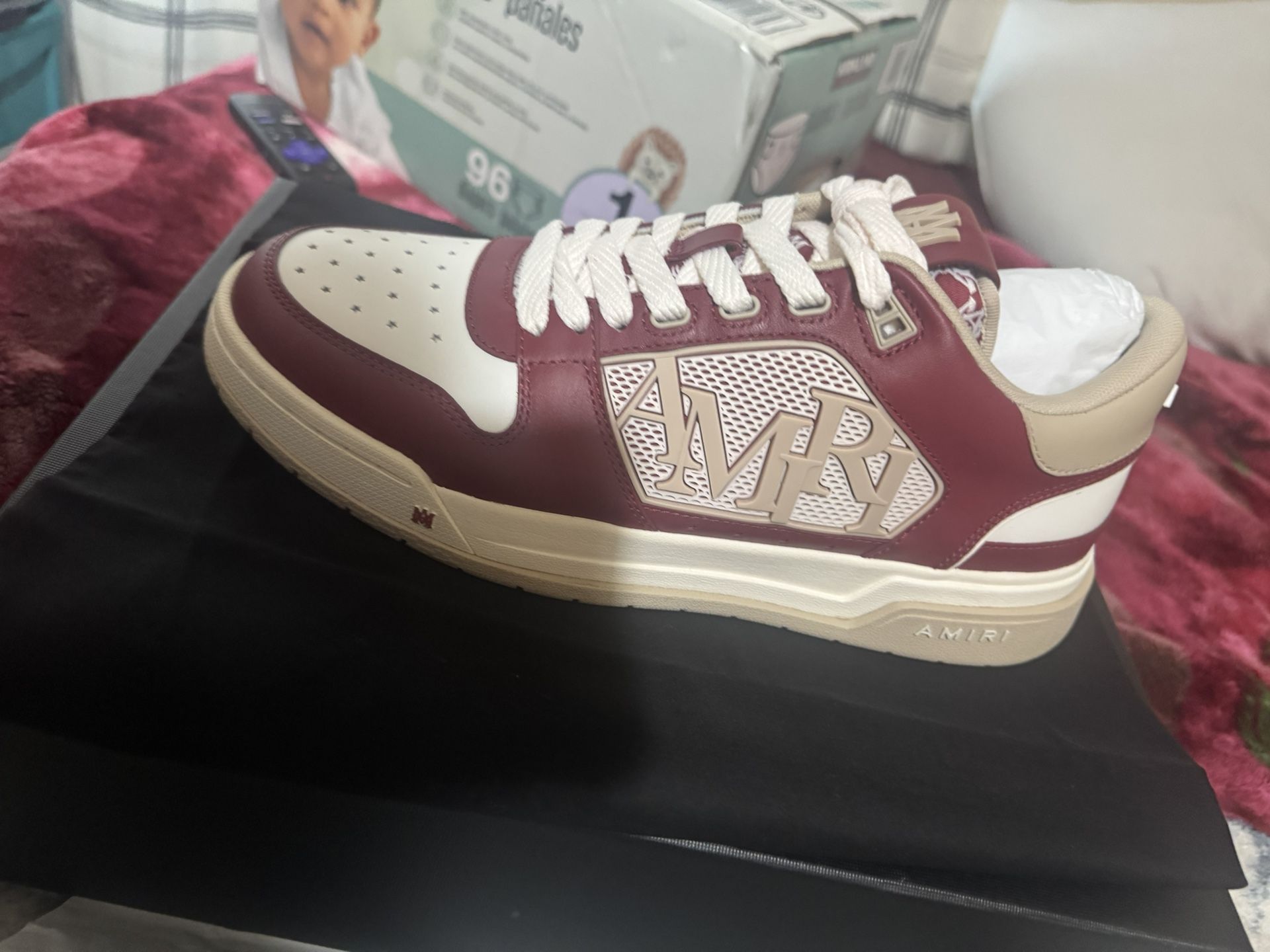 Amiri Classic Low Top leather Deep Red, brand New