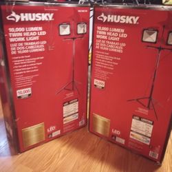 2 Brand New Husky Lights And Stand