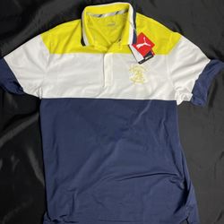 Puma Golf Nineties Large Dri-Cell Blazing Yellow Polo