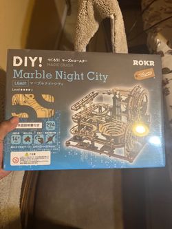 ROKR Marble Night City DIY Wooden Puzzle Kit