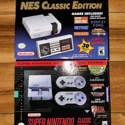 NES Classic + SNES Classic + NES Classic Controller LOT (Nintendo, 2018) 