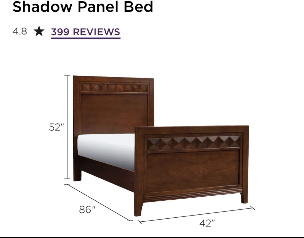 Shadow Panel Twin XL Bed