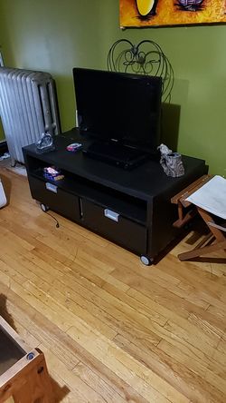 Entertainment center on wheels