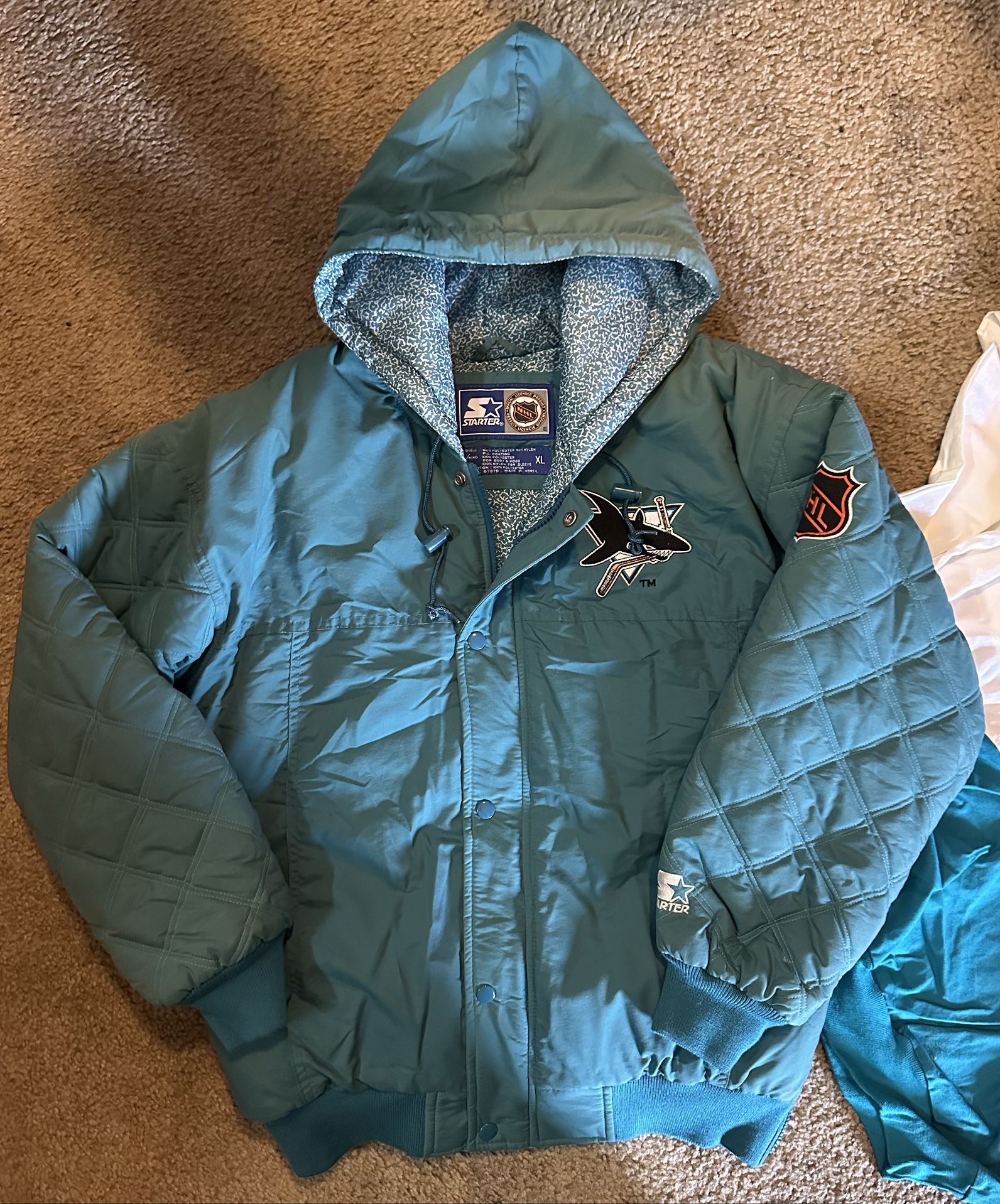 Vintage Starter San Jose Sharks Jacket Hoody XL