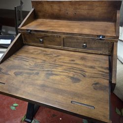 Lovely Desk Wood Pier One Great For Small Spaces