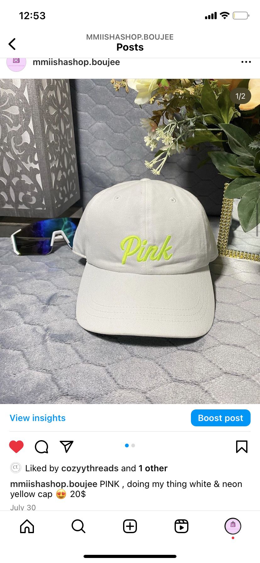 PINK hat