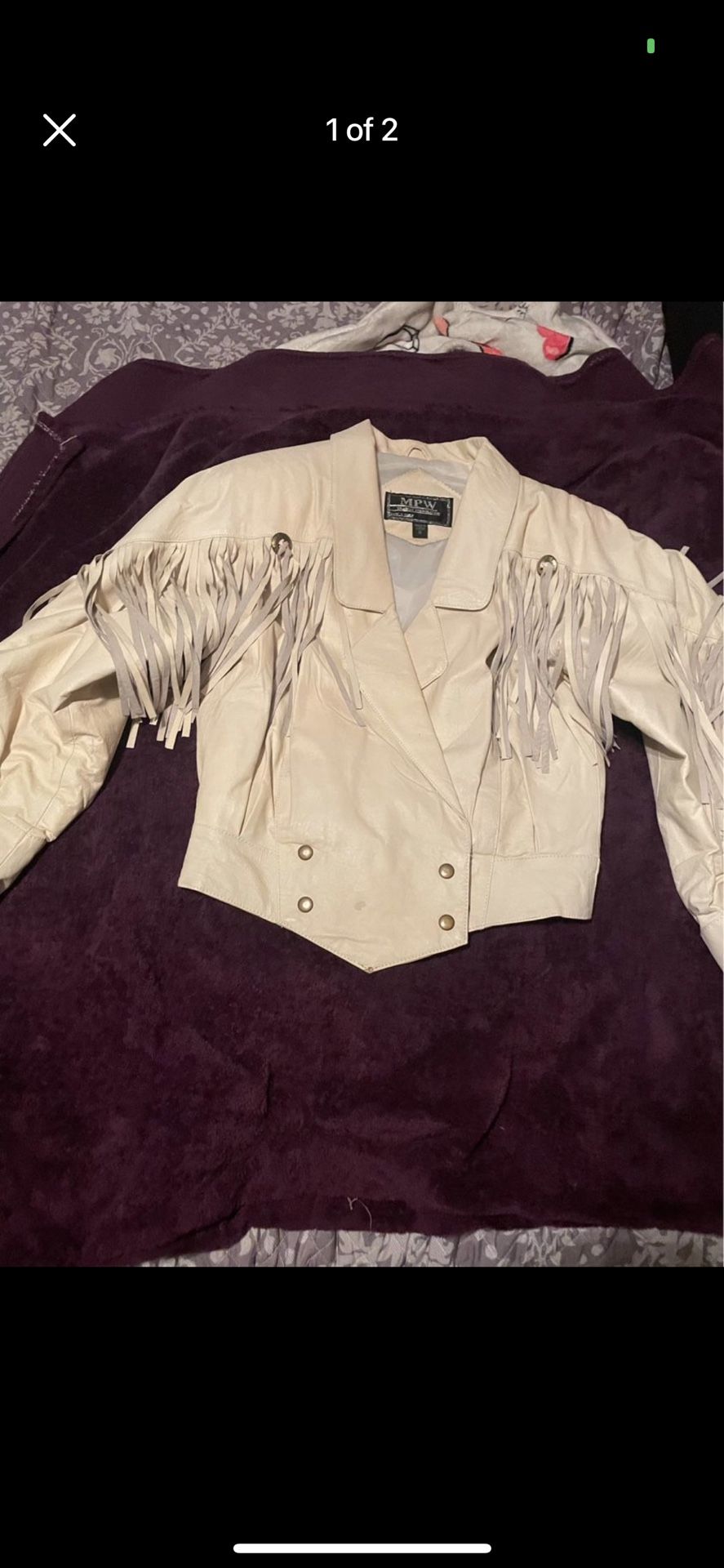 Vintage Fringe Leather Jacket