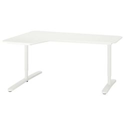 IKEA BEKANT Corner desk-left, white63x43 1/4