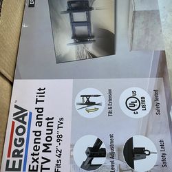 ErgoAV - 42″-98″ Extend & Tilt TV Mount - Black