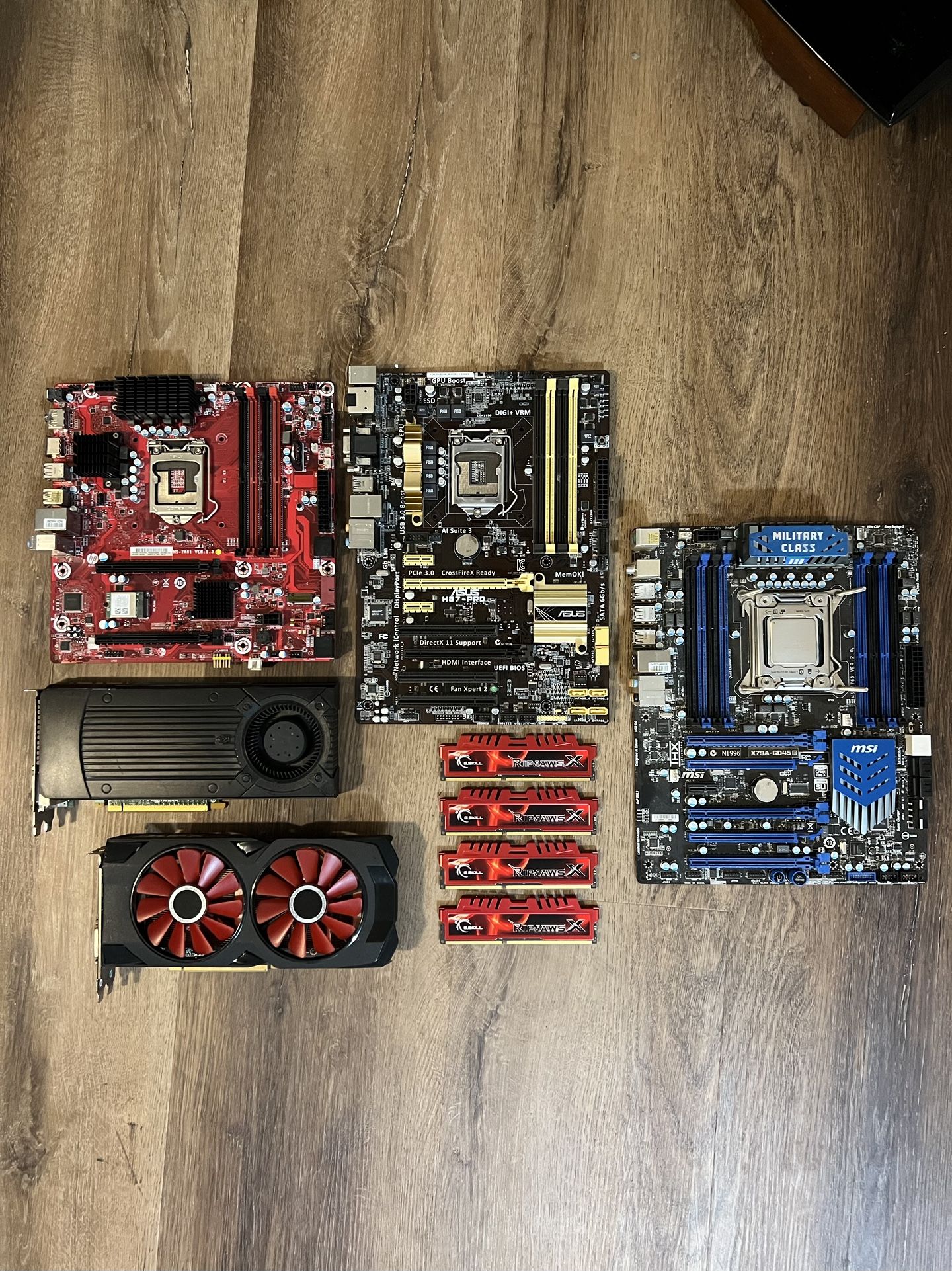 PC Parts Lot; Motherboards, Ram, CPU, GPU