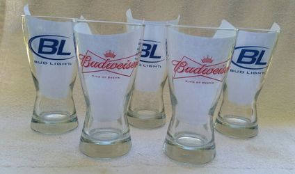 Budweiser / Bud Light glasses