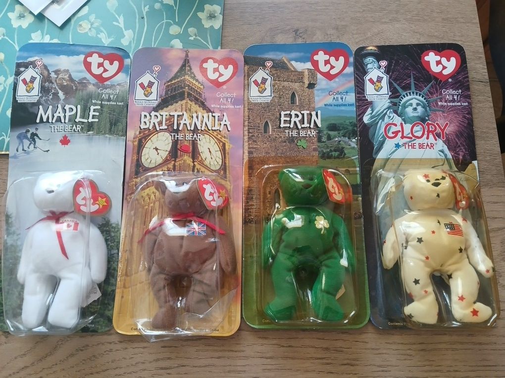 Collection Of All 4 Beanie Babies