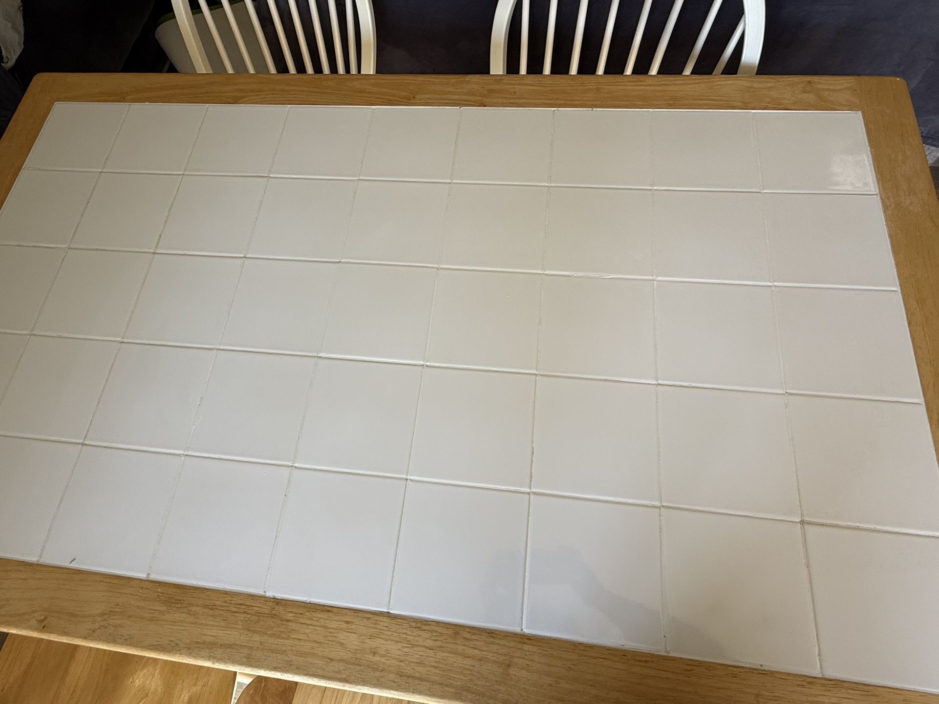 Tiled Dining Table With 4 Chairs 