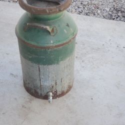 Antique Metal Milk Jug Nice