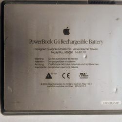 Apple PowerBook G4 Rechargeable Battery Model No. M6091 UNTESTED (Apple, 2000)