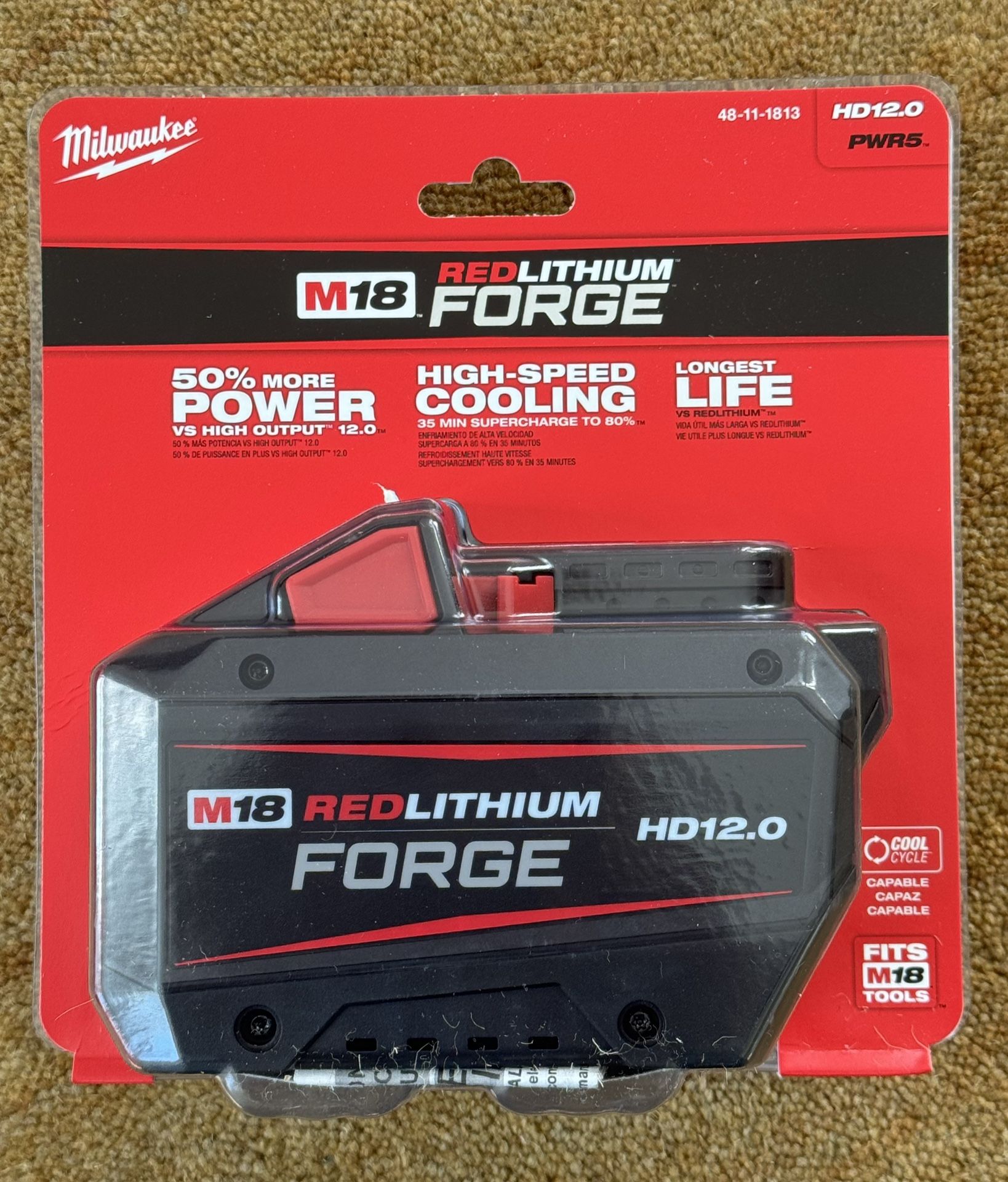 M18 12.0 18V Lithium-Ion REDLITHIUM FORGE HD 12.0 Ah Battery Pack