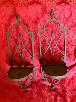 Brown Metal Wall Sconces