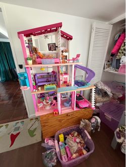 Barbie 3-Story Dream Mansion + Convertible – HUGE Barbie Lot, New & Vintage Furniture, Skipper Camper & Barbie