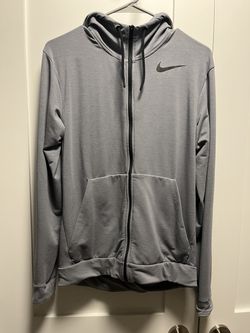 Grey Gray Nike Zip-Up Dri-Fit Running Hoodie (Men’s Size Small) - Like New
