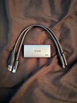 SSK 1TB Portable External SSD with Cables