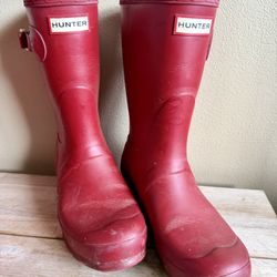 Hunter Women's Original Short Rain Boot Wellies Military Red US 8 EU 39
