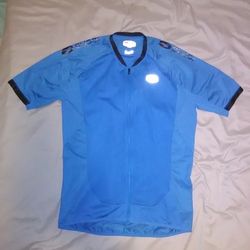 SUGOI Icefil cycling Road Bike Jersey Men's Large L Blue bike shirt Bicycle Racing Jersey