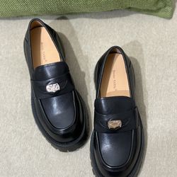 Size 7 Platform Loafers for Women,Chunky Loafers Women,Leather Comfortable Shoes