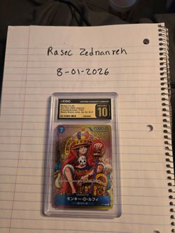 2023 One Piece P-043 Shonen Jump Iss. No. 36-37 Monkey D. Luffy CGC 10 Pristine