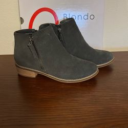 Dark Gray Ankle Boots Suede 8.5