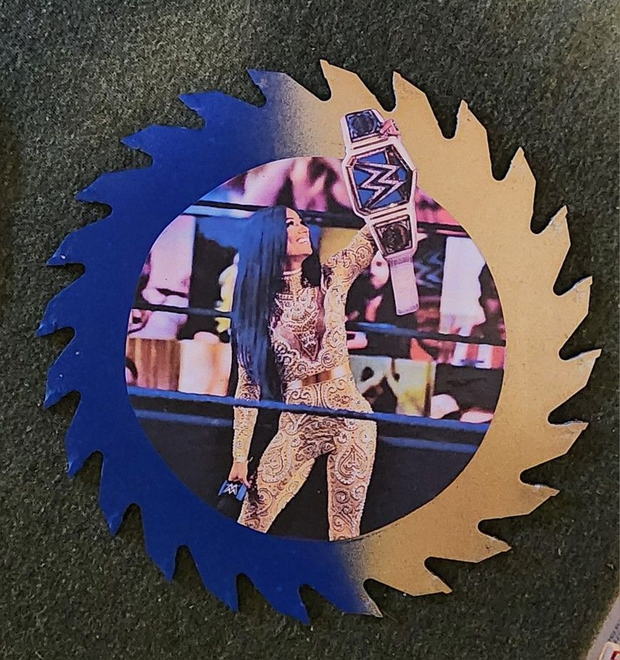 Sasha Banks Wrestling Decorative Saw Blade Wall Art