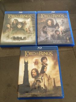 All three lord of the rings DVDs for Blu-ray