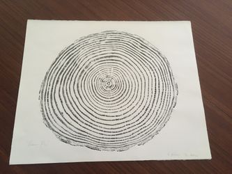 Tree Ring Wood Block Print