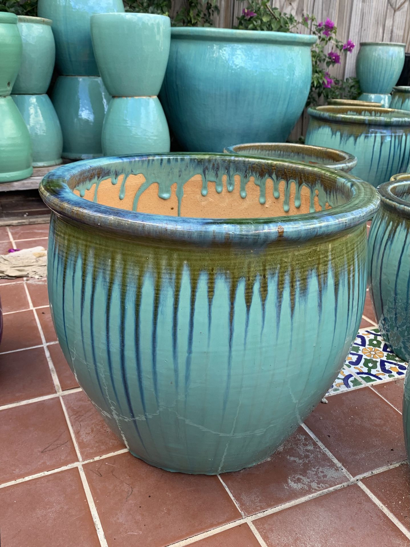 Glazed Ceramic Pot 14 X 16W