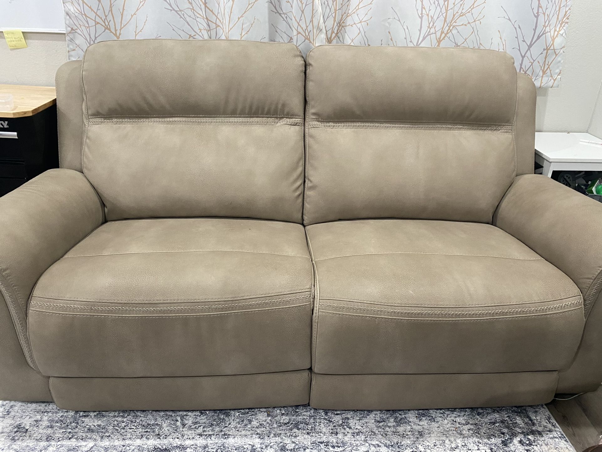 Leather Sofa Power Recliner