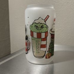 Grinch 16oz Glass Cup