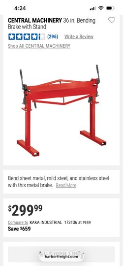 Central Machinery 36 in. Bending Brake New